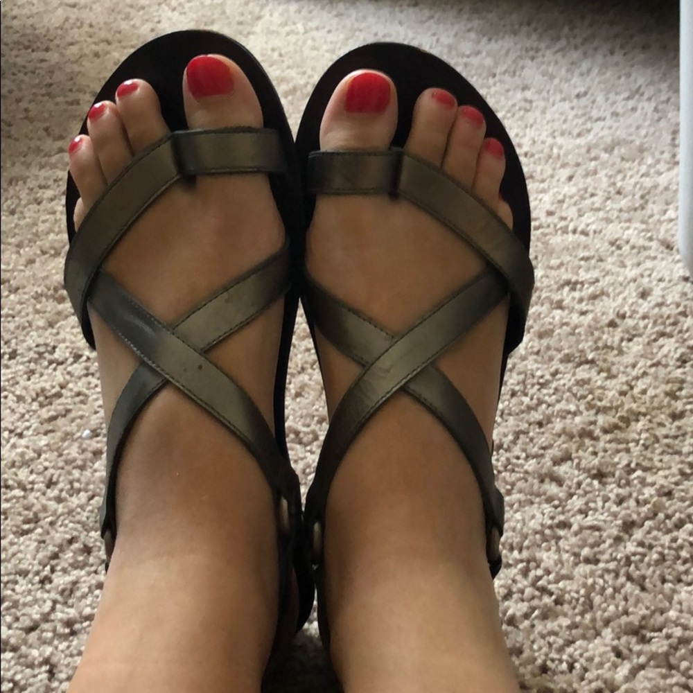 Beautiful silver gladiator inspired sandals